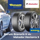Barum Bravuris 6 vs. Matador Hectorra 5: podrobné srovnání letních pneumatik