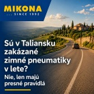 Sú v Taliansku zakázané zimné pneumatiky v lete? Nie, len majú presné pravidlá