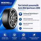 Výsledky testu letních pneumatik Auto Bild Sportscars 2026 – kompletní výsledky