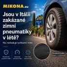 Jsou v Itálii zakázané zimní pneumatiky v létě? Ne, jen mají přesnější pravidla