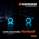 Letné pneumatiky Hankook pre osobné autá – prehľad a ceny
