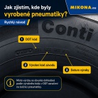 Jak zjistím, kde byly vyrobeny pneumatiky?