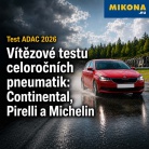 Vítězové testu celoročních pneumatik ADAC 2026: Continental, Pirelli a Michelin