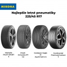 Najlepšie letné pneumatiky 225/45 R17