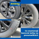 Co znamenají barevné tečky na pneumatikách