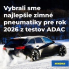 Vybrali sme najlepšie zimné pneumatiky pre rok 2026 z testov ADAC