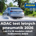 ADAC test letných pneumatík 2026: Len 3 z 16 modelov získali hodnotenie dobré